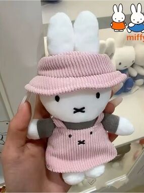 Bunny Pink Corduroy Dress & Bucket Hat Plush